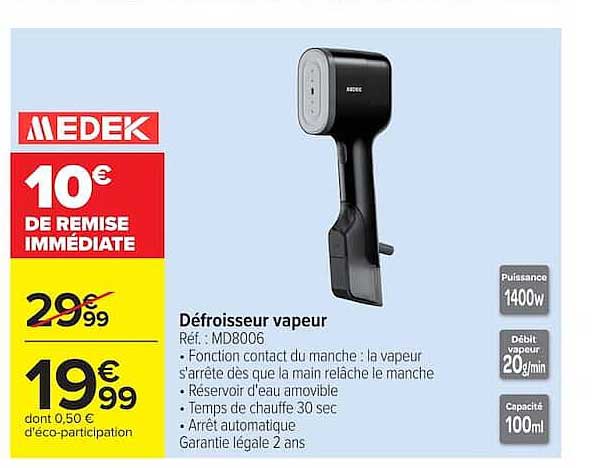 MEDEK Défroisseur vapeur
