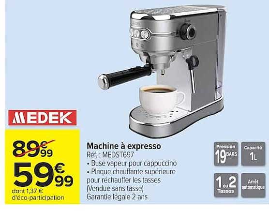 MEDEK Machine à expresso