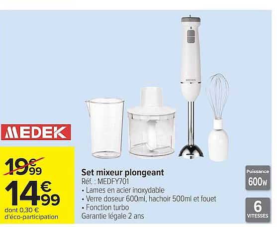 MEDEK Set mixeur plongeant