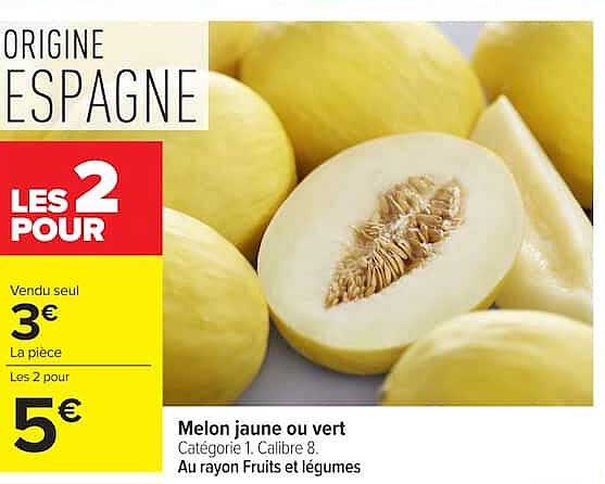 Melon jaune ou vert