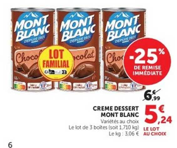 Mont Blanc Crème dessert