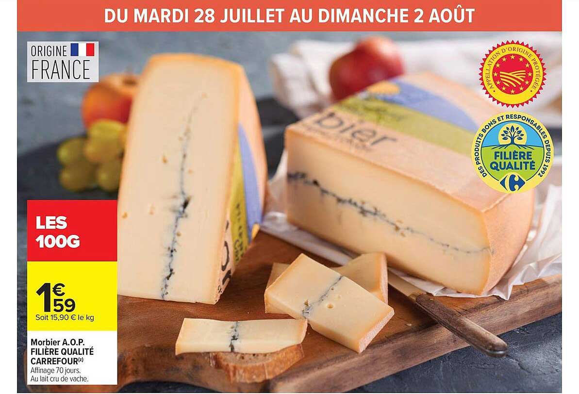 Morbier A.O.P. FILIERE QUALITÉ CARREFOUR