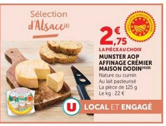 Munster AOP Affinage Crémier Maison Dodin