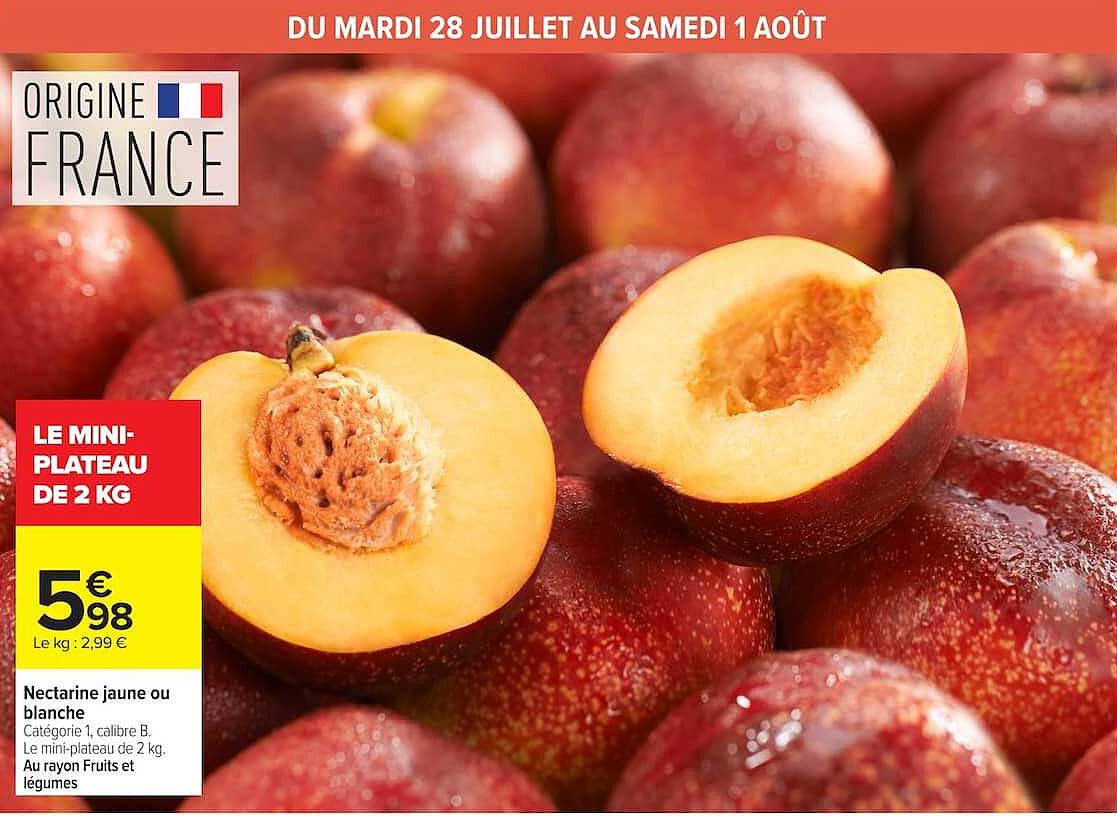 Nectarine jaune ou blanche
