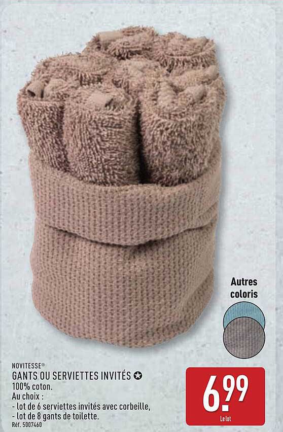 NOVITESSE GANTS OU SERVIETTES INVITÉS