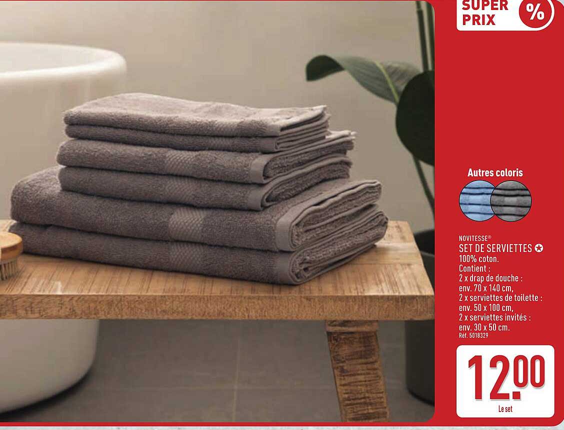 NOVITESSE SET DE SERVIETTES