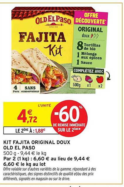 OLD EL PASO FAJITA Kit
