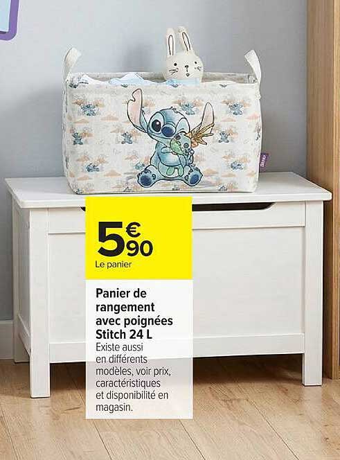 Panier de rangement avec poignées Stitch 24 L