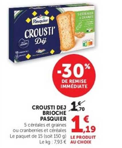 Pasquier Crousti' Déj Brioche