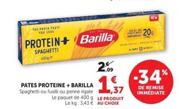 PATES PROTEINE + BARILLA