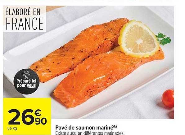 Pavé de saumon mariné