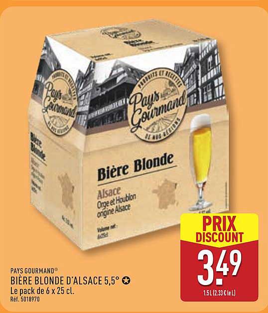 Pays Gourmand Bière Blonde d'Alsace