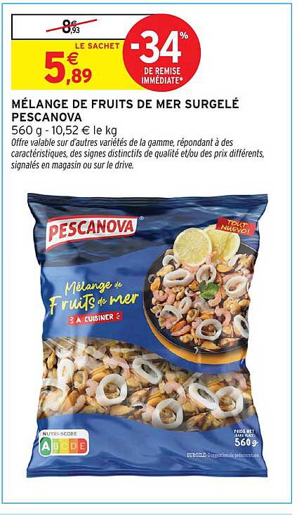 PESCANOVA Mélange de Fruits de mer