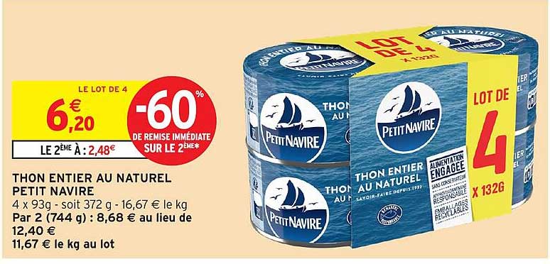 PETIT NAVIRE THON ENTIER AU NATUREL