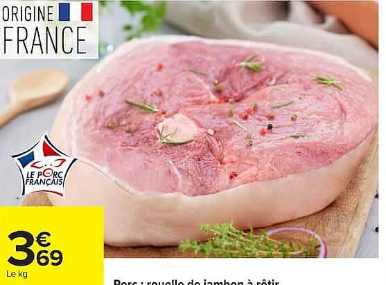 Porc rouelle de jambon à rôtir