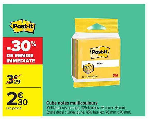 Post-it Cube notes multicolours
