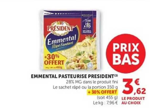 Président Emmental Pasteurisé