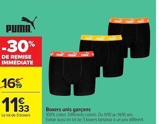 PUMA Boxers unis garçons