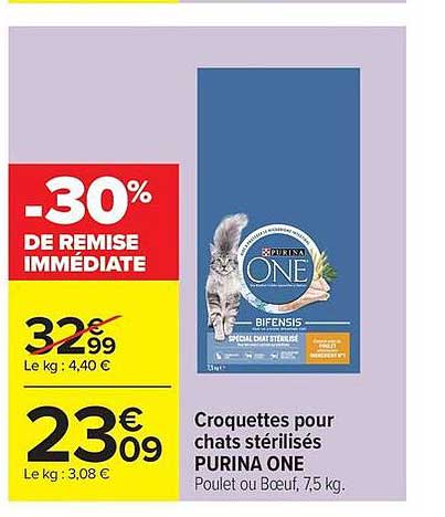 PURINA ONE Croquettes pour chats stérilisés