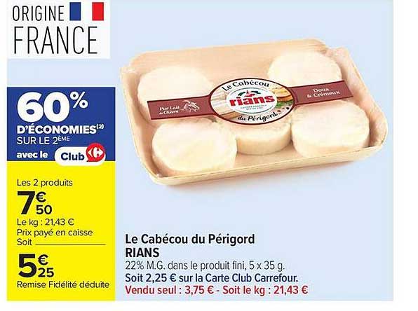 RIANS Le Cabécou du Périgord