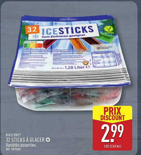 RIO D'ORO 32 STICKS À GLACER