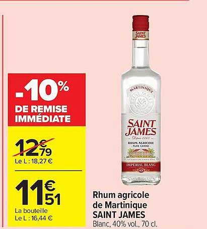 Saint James Rhum agricole de Martinique