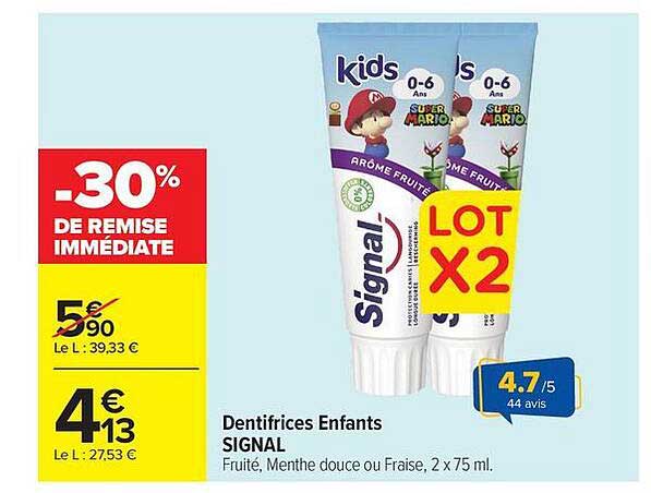 Signal Dentifrices Enfants