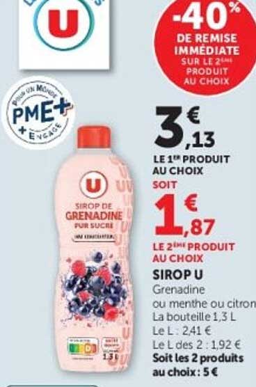 SIROP U Grenadine