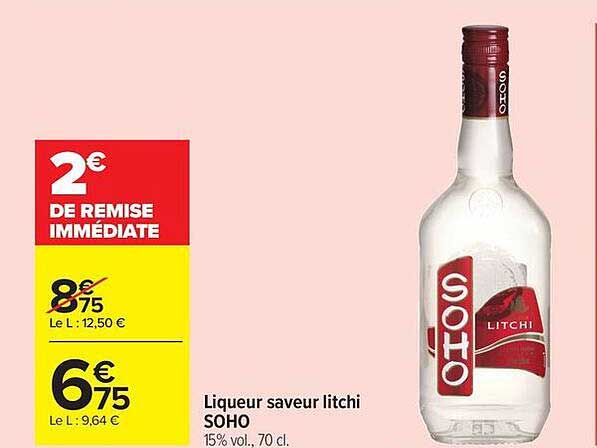 SOHO Liqueur saveur litchi