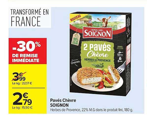 SOIGNON Pavés Chèvre