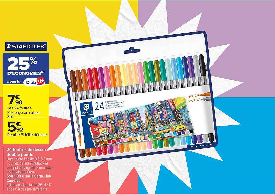 STAEDTLER 24 feutres de dessin