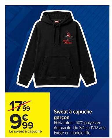Sweat à capuche garçon