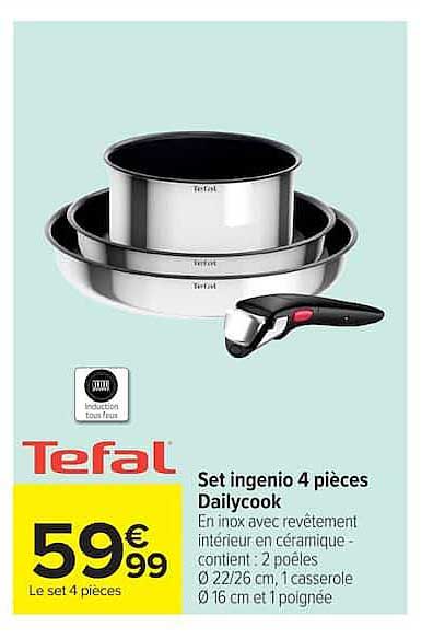 Tefal Set ingenio 4 pièces Dailycook