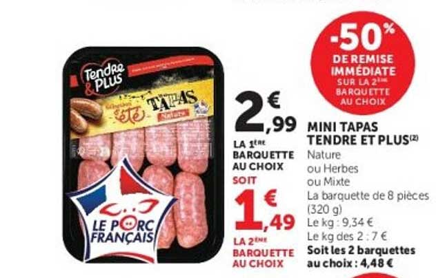 Tendre et Plus Mini Tapas
