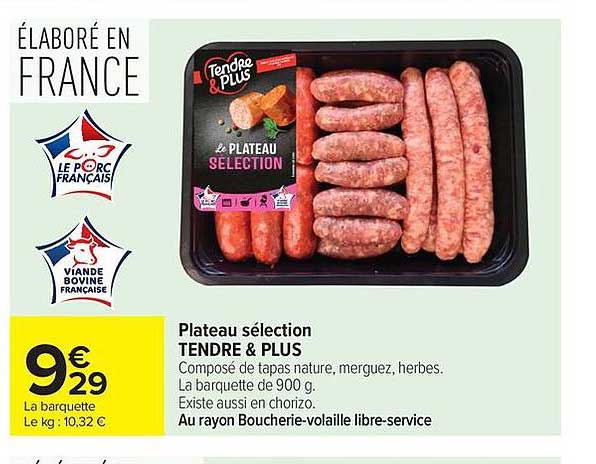 Tendre & Plus Le plateau selection