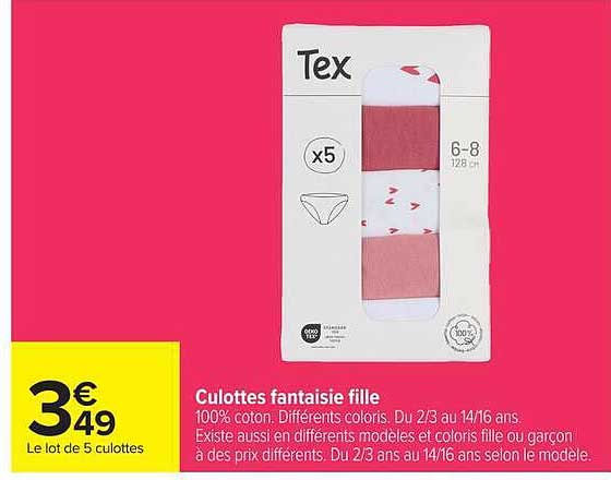 Tex Culottes fantaisie fille