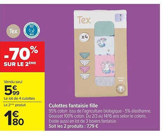 Tex Culottes fantaisie fille