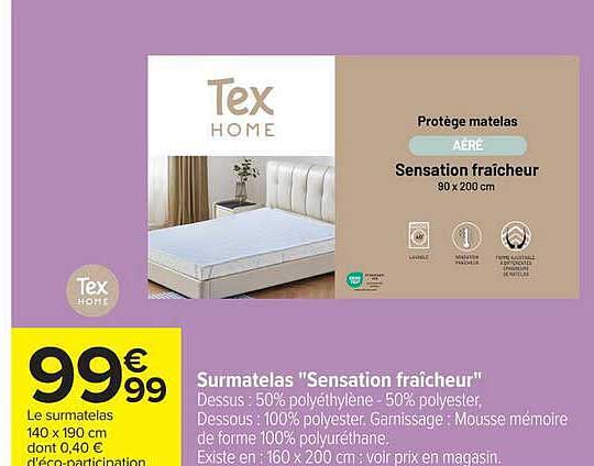 Tex Home Sensation fraîcheur