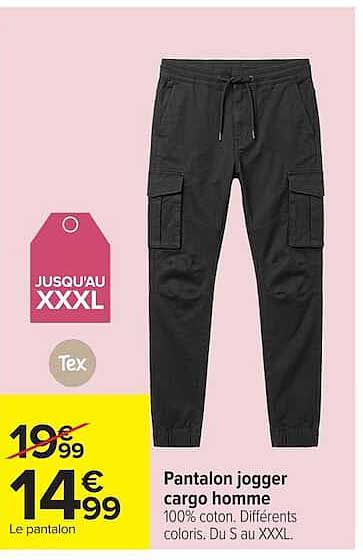 Tex Pantalon jogger cargo homme