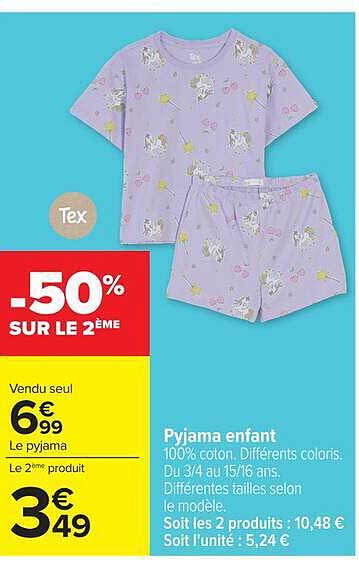 Tex Pyjama enfant