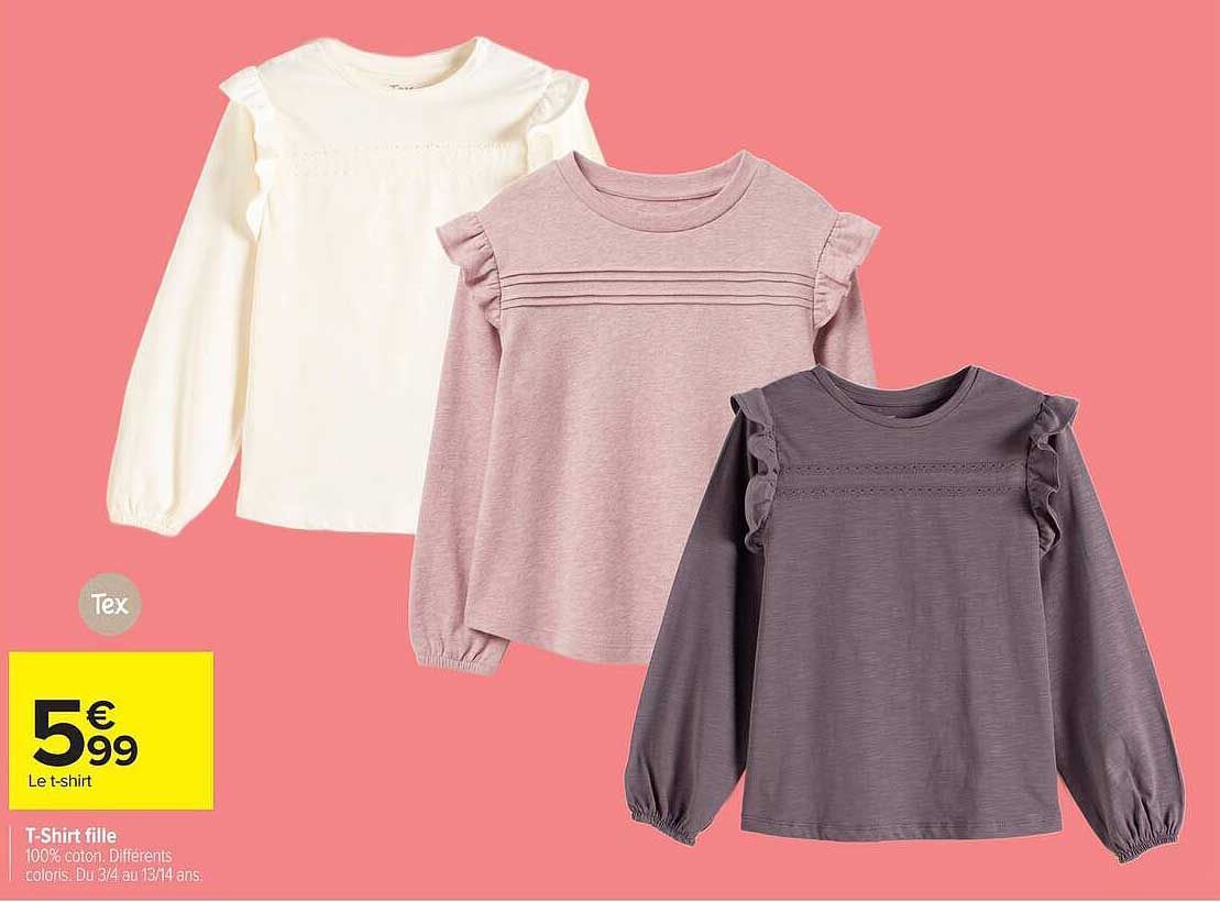 Tex T-shirt fille