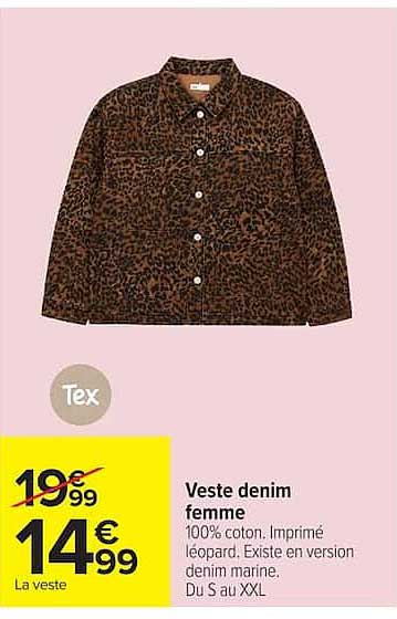 Tex Veste denim femme