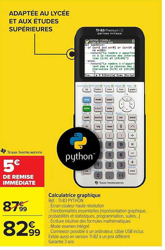 Texas Instruments Calculatrice graphique