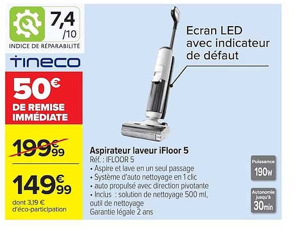 Tineco Aspirateur laveur iFloor 5