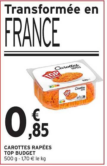 TOP Budget CAROTTES RAPÉES
