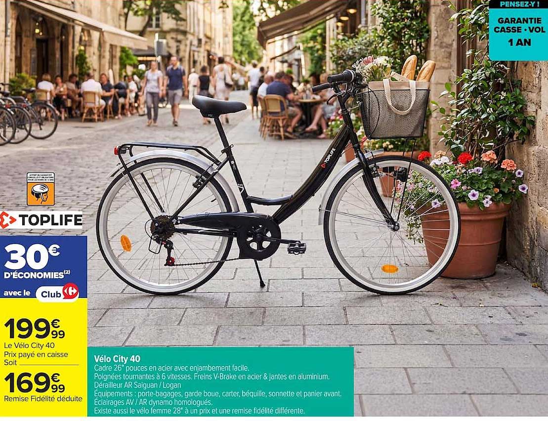 TOPLIFE Vélo City 40