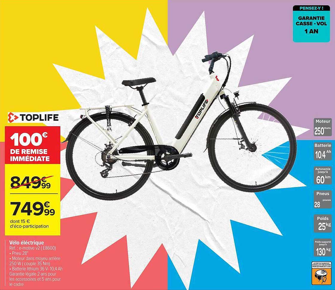 TOPLIFE Vélo électrique