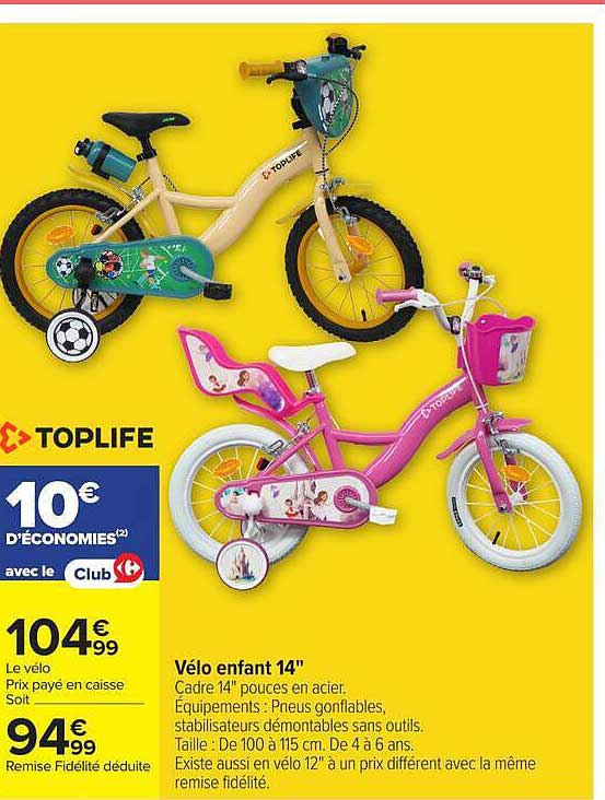 TOPLIFE Vélo enfant 14