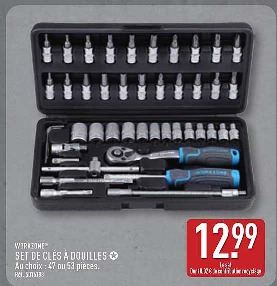 WORKZONE SET DE CLÉS À DOUILLES