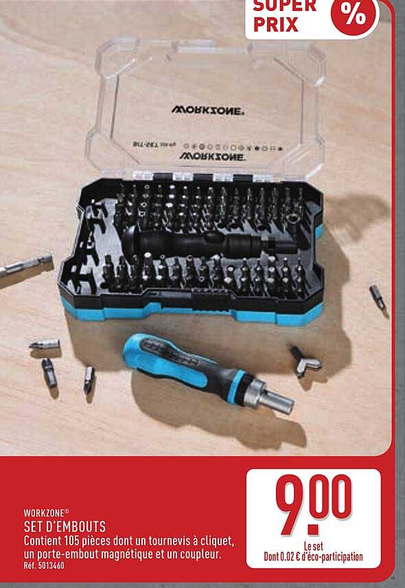 WORKZONE SET D'EMBOUTS